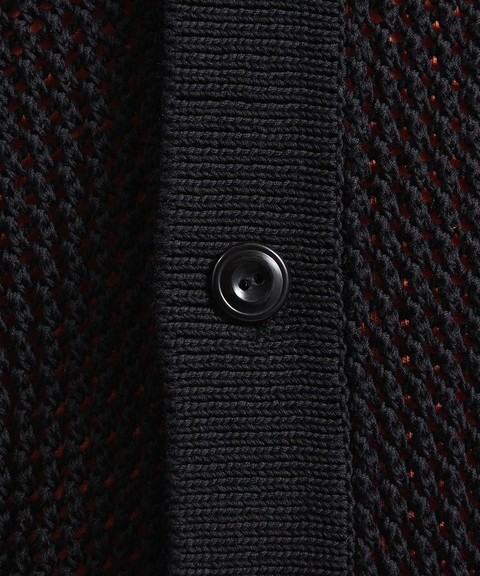 monkey time＞ CTN MESH V NECK CARDIGAN/カーディガン