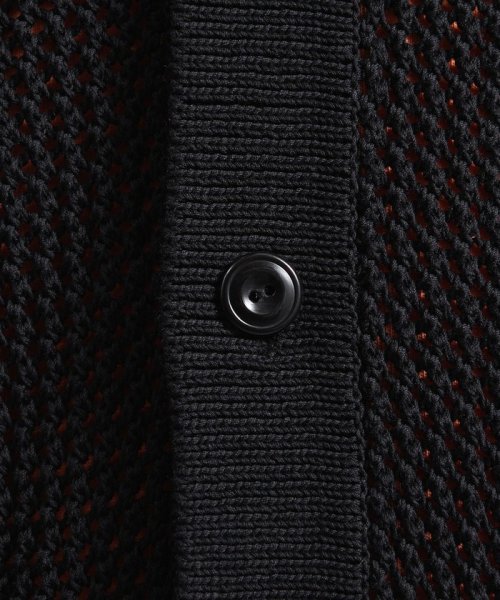 ＜monkey time＞ CTN MESH V NECK CARDIGAN/カーディガン