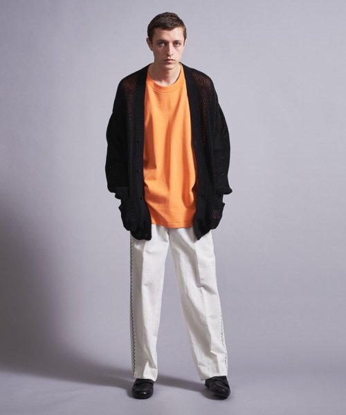 ＜monkey time＞ CTN MESH V NECK CARDIGAN/カーディガン