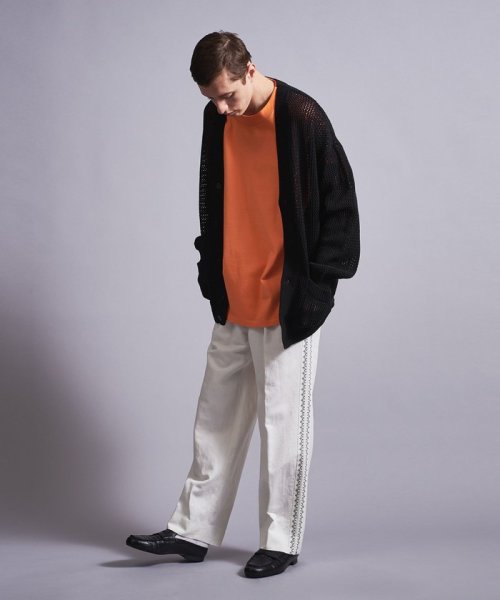 ＜monkey time＞ CTN MESH V NECK CARDIGAN/カーディガン