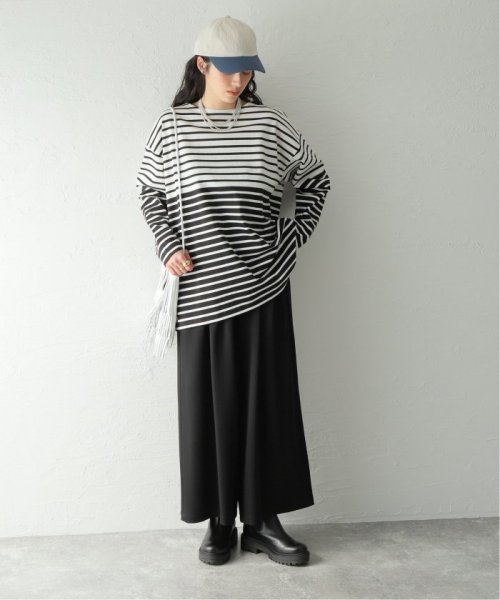 ダブルピッチボーダーロングTシャツ