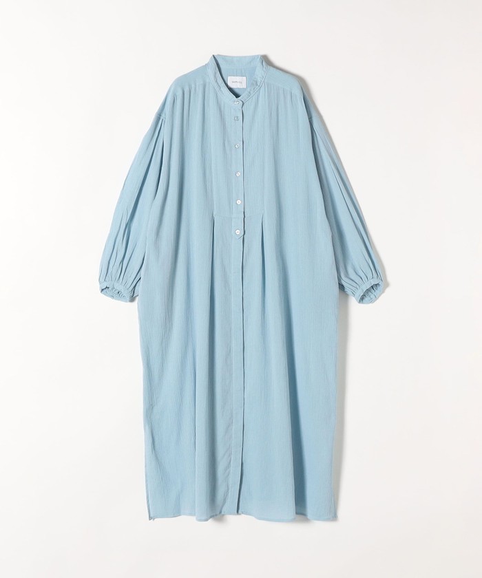 ちりめんジップアップコート　カルゼシャツワンピース ZIP-UP DENIM SHIRT DRESS ジップアップデニムシャツワンピース