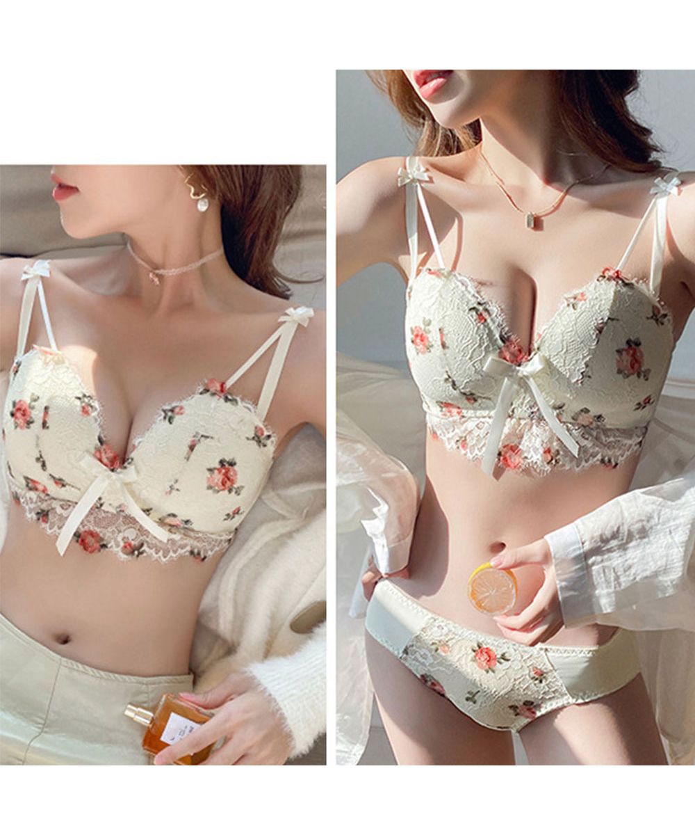 クーポン】【セール40%OFF】花柄刺しゅう レース ランジェリー