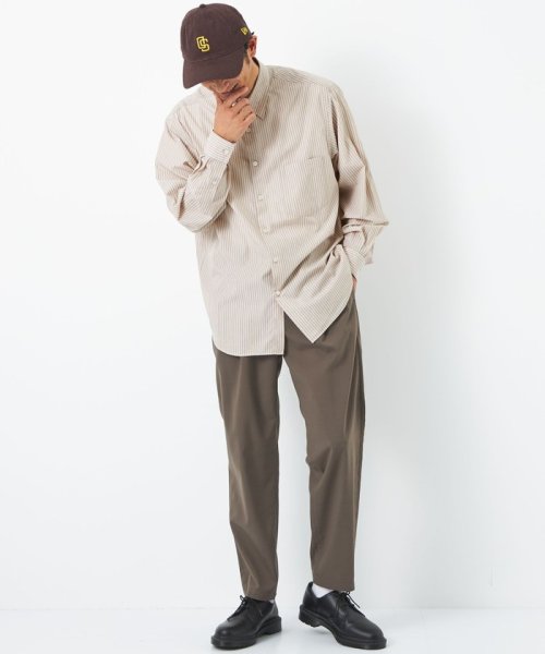 C/LYC ストライプ柄 ジャストルーズ シャツ