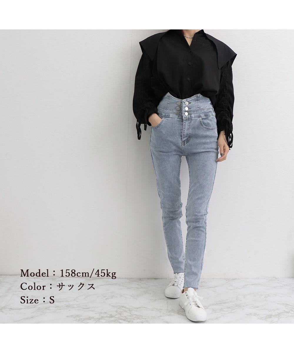 クーポン】【セール40%OFF】ハイウエスト スキニーデニムパンツ クーポン】【セール40%OFF】ハイウエスト スキニーデニムパンツ