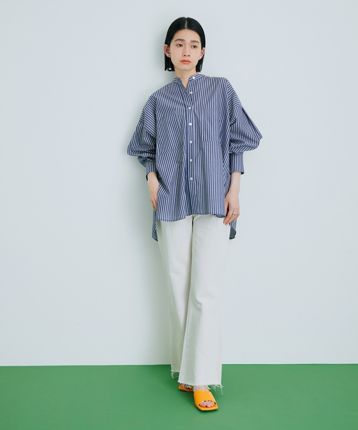 ADAM ET ROPÉ (F)lightバンドカラーシャツ ADAM ET ROPÉ (F)lightバンドカラーシャツ ADAM ET ROPÉ (F