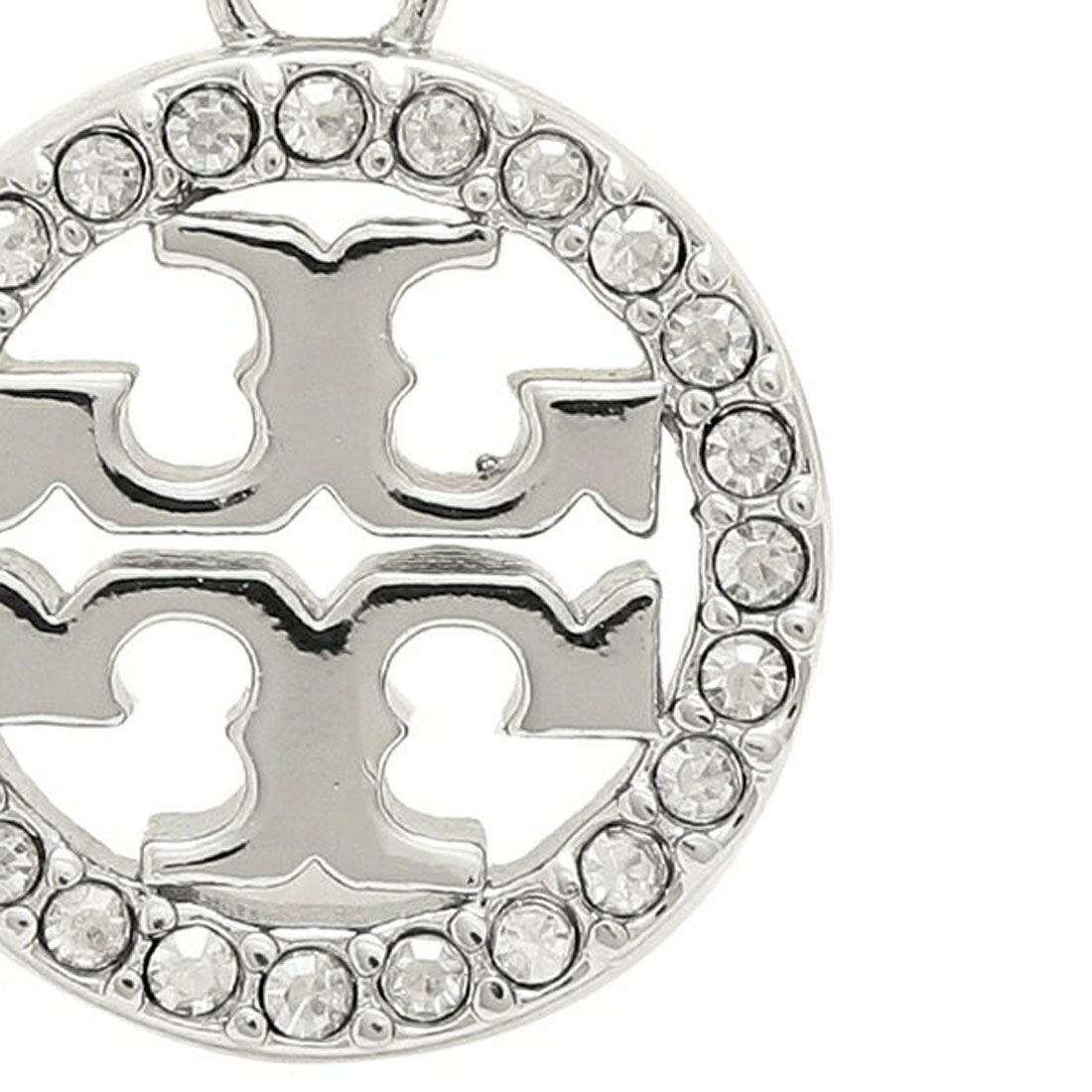 トリーバーチ TORY BURCH ピアス ミラー パヴェ フープ シルバー