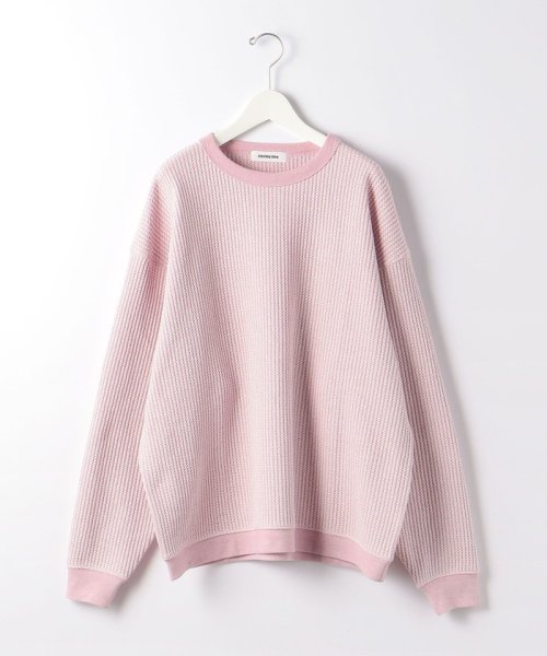 ＜monkey time＞ MIX WAFFLE CREW NECK/カットソー