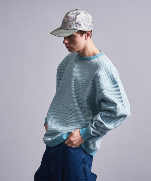 ＜monkey time＞ MIX WAFFLE CREW NECK/カットソー