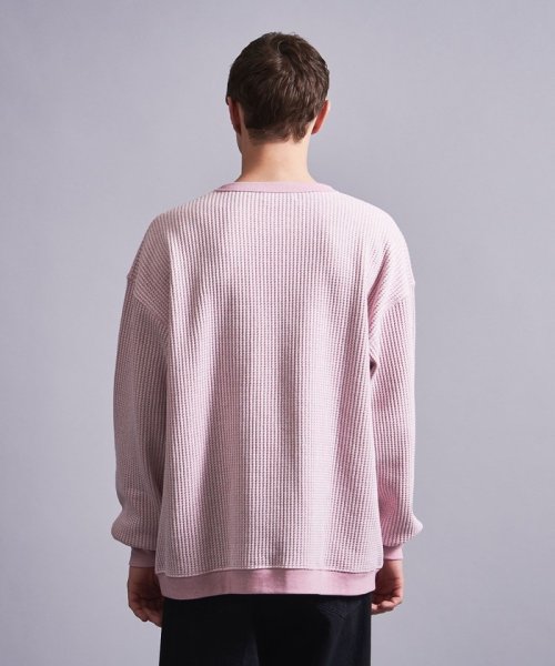 ＜monkey time＞ MIX WAFFLE CREW NECK/カットソー