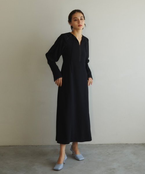 ＜EMMEL REFINES（エメル リファインズ）＞EM ロングカフス ステッチ ワンピース