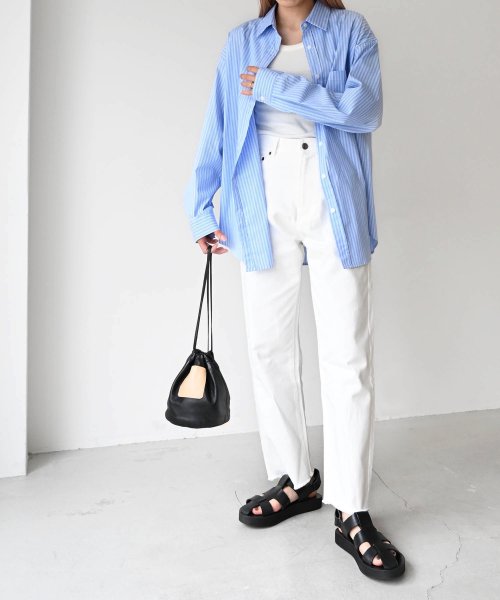 El mar(エルマール)ストライプルーズシャツ