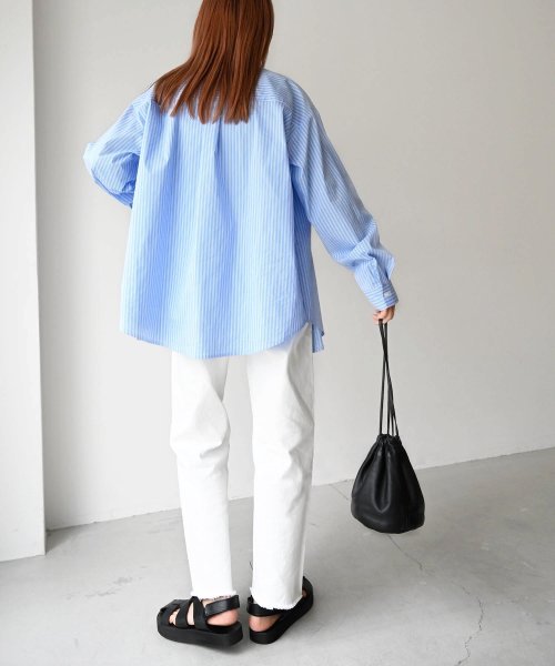 El mar(エルマール)ストライプルーズシャツ