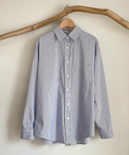 El mar(エルマール)ストライプルーズシャツ