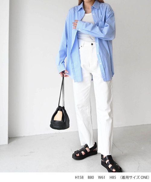 El mar(エルマール)ストライプルーズシャツ