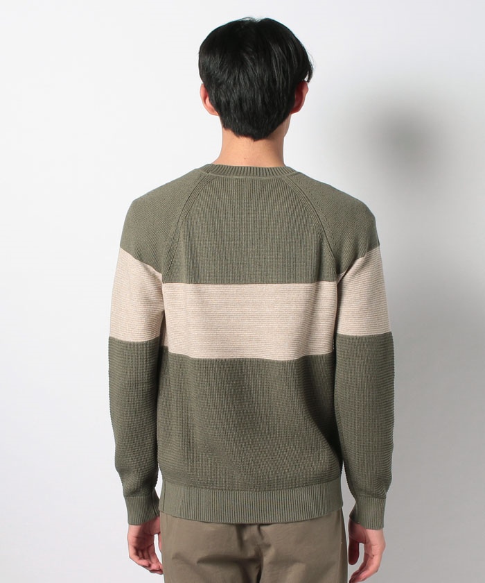 セール60%OFF】フロントライン長袖ラウンドネックラグランニット ...