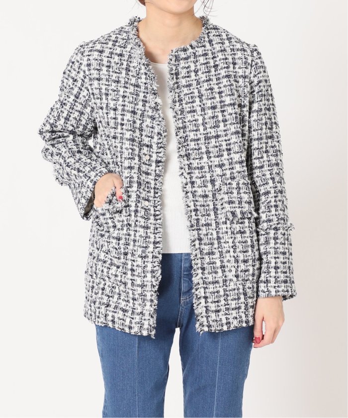 新品 IENA Marin Tweed ジャケット.S sman50-jkt.sch.id
