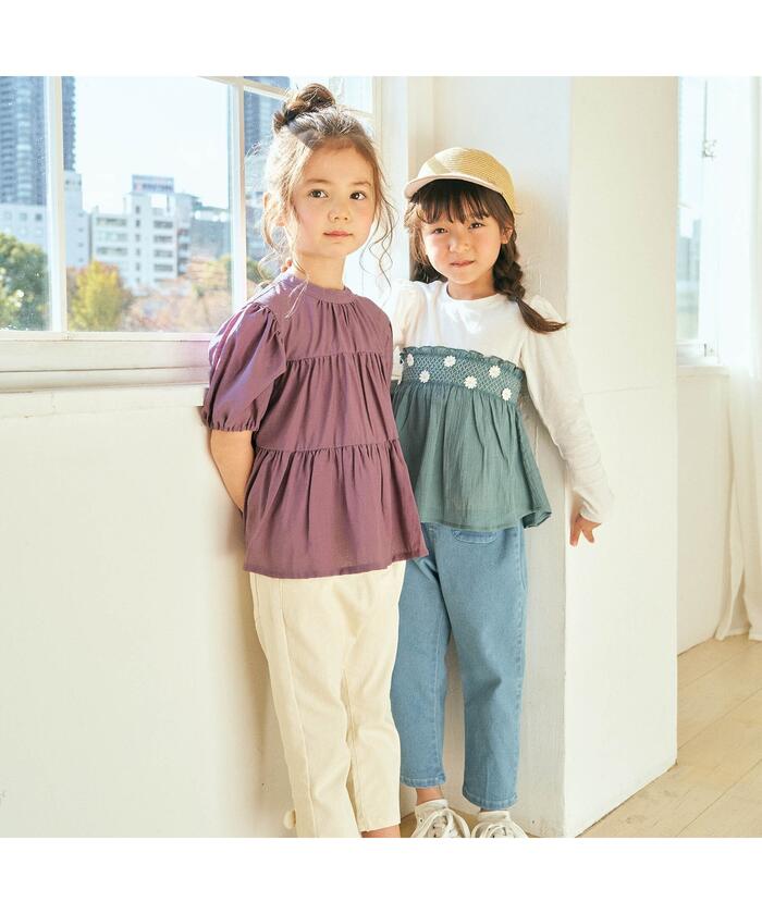 セール】裾スリットリボンパンツ 8分丈(504246824 セール】裾スリットリボンパンツ 8分丈(504246824