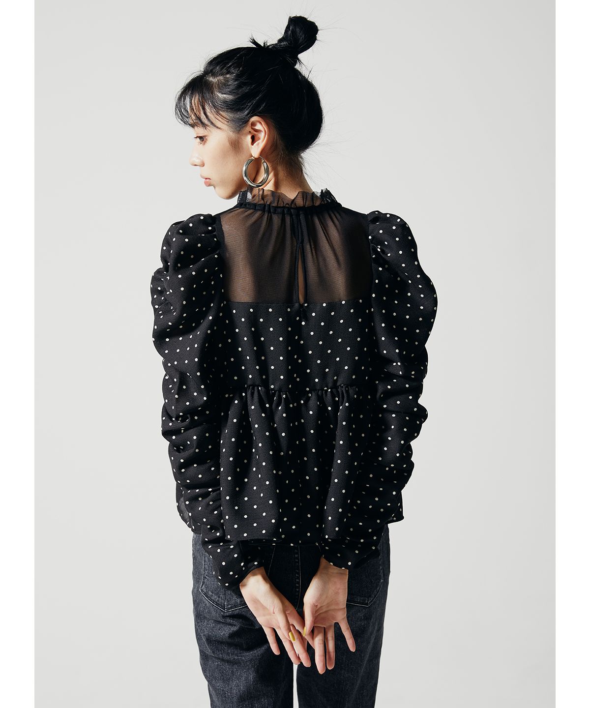 ドット袖ギャザーブラウス(504572814) | コエル(COEL) - d fashion