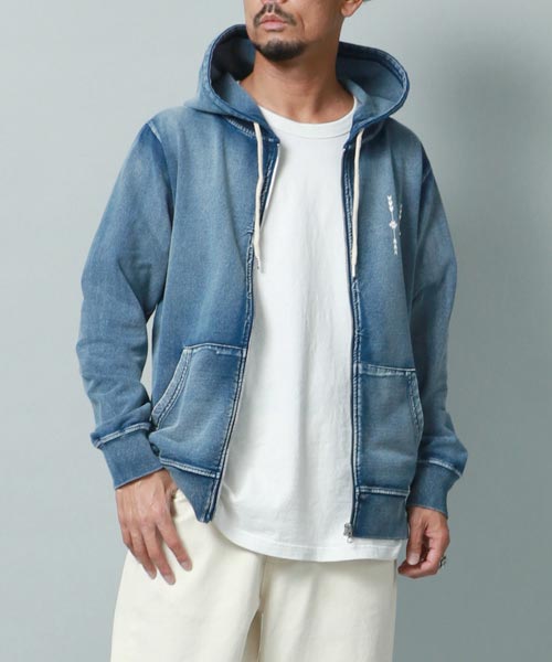 ☆別注 オルテガ バックプリント カットデニム ストレッチ