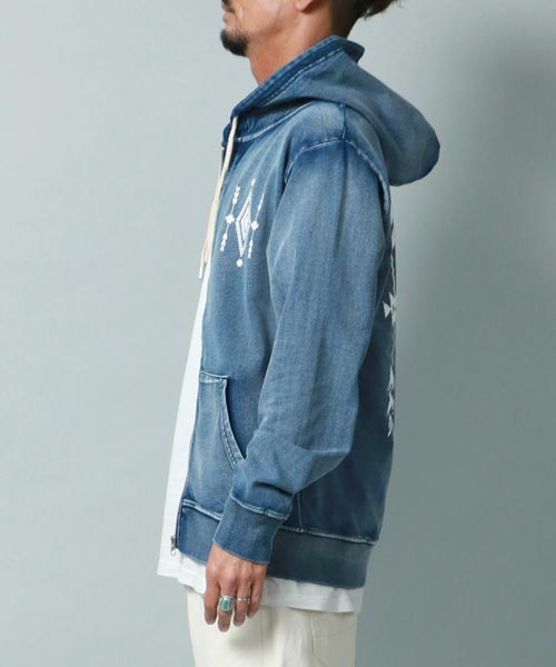 ☆別注 オルテガ バックプリント カットデニム ストレッチ