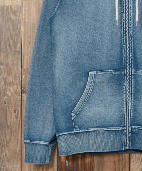 ☆別注 オルテガ バックプリント カットデニム ストレッチ