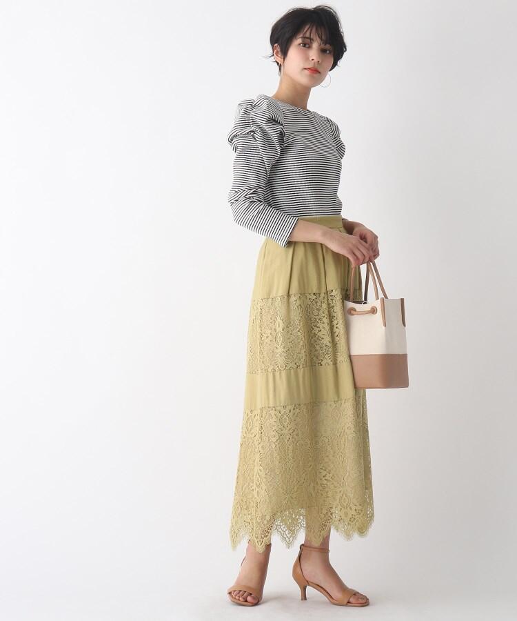 新品】セタイチロウ 切り替え レース フレア スカート-