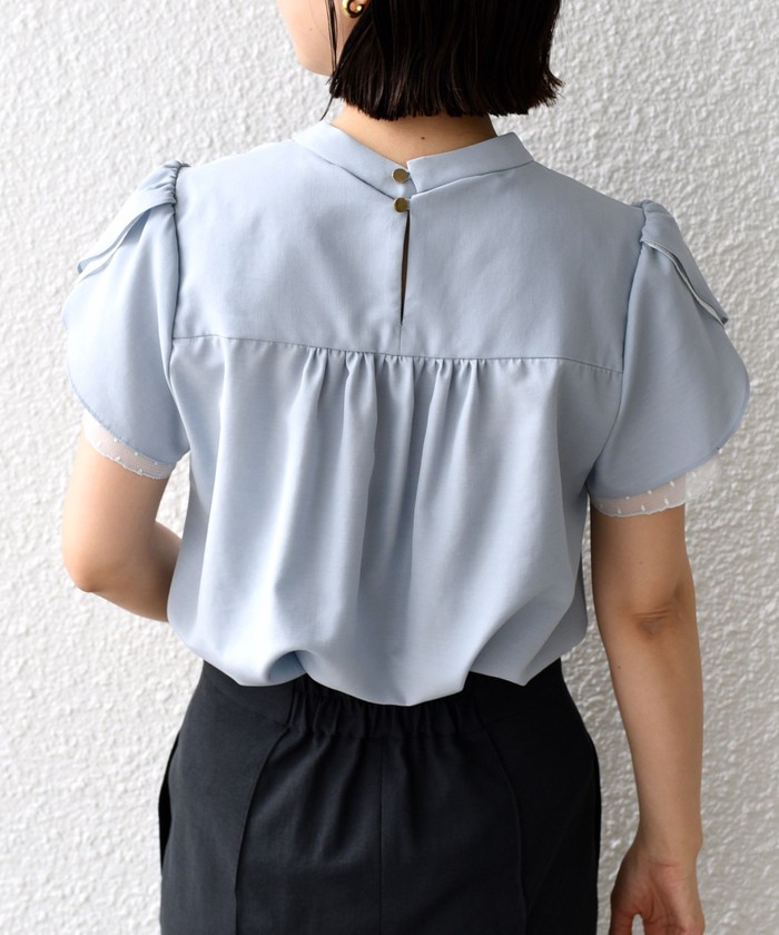 セール 30%OFF】*〈手洗い可能〉チューリップスリーブブラウス