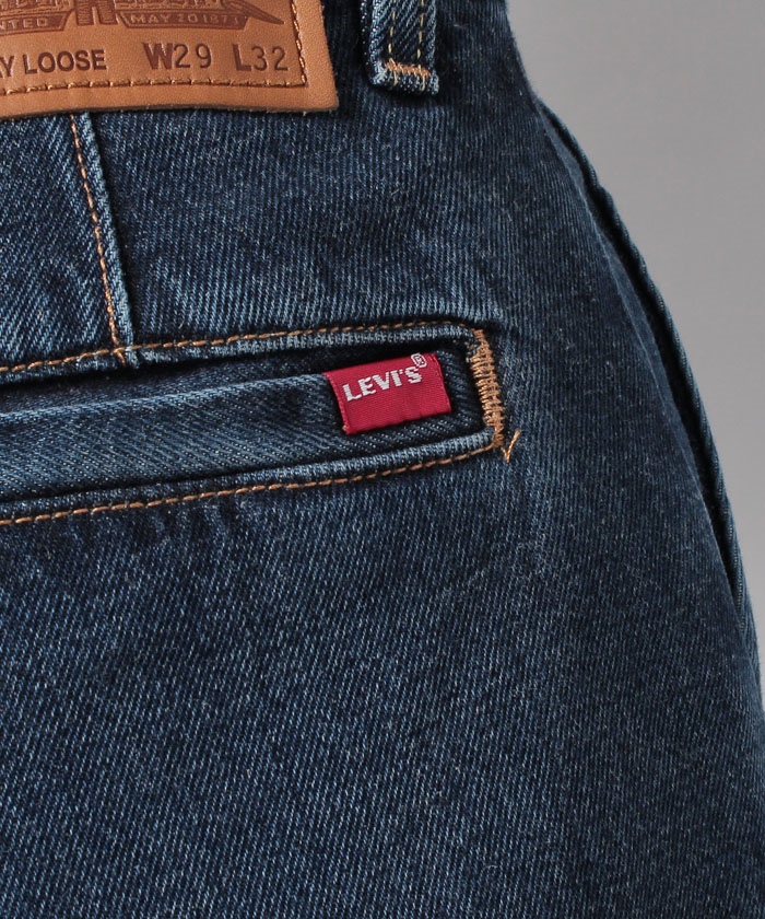 Levi Strauss & Co SF Cal ダークブルー カジュアルパンツ クーポン】【セール 60%OFF】STAY LOOSE TROUSER BLUE GU WARM