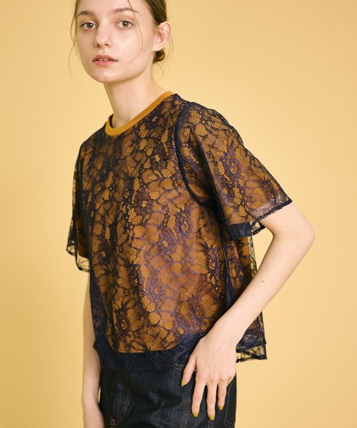レース重ねTシャツ