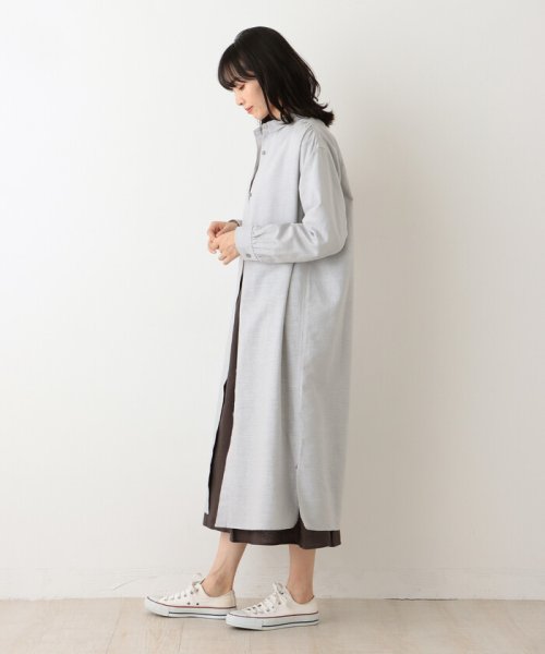 クーポン ヘンプ混シャツワンピース アフタヌーンティー リビング Afternoon Tea Living D Fashion