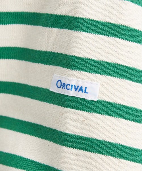 ＜ORCIVAL (オーシバル)＞ 6分袖 ボーダー プルオーバー カットソー