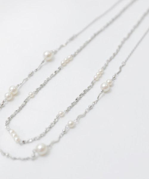 ネックレス レディース パール ビジュー 結婚式 アクセサリー 2連ネックレス パールネックレス プレゼント ジュエリー ゴールド パーティー 大人 フォーマル ニアナ Niana D Fashion