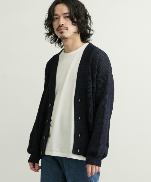 美濃和紙 両畦カーディガン