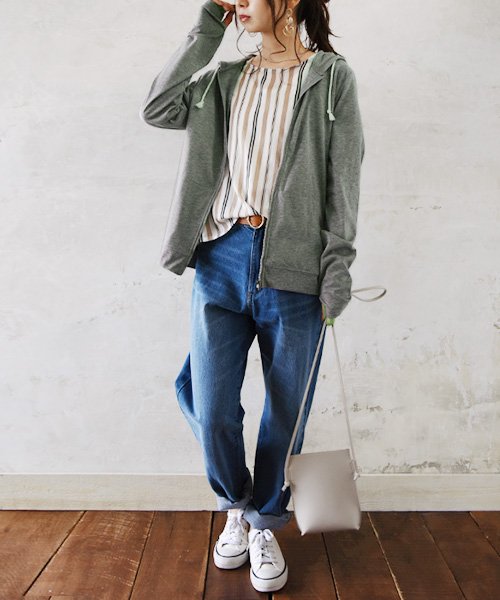 クーポン】【and it_】UVカット指穴ZIPパーカー【M】【L】【LL】 パーカー レディース 大きいサイズ 夏服 UVカット 夏 薄手 uv パーカー(500878646) | アンドイット(and it_) - d fashion
