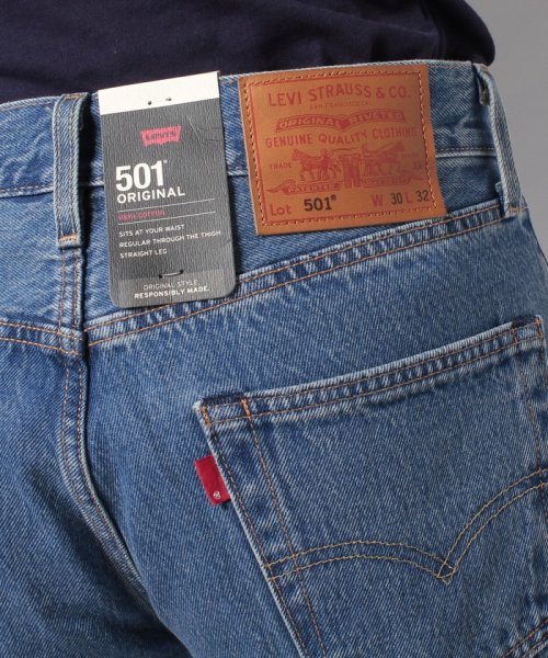 【Levi's】 リーバイス AUTHENTIC 501/ボタンフライ/ストレート/ヴィンテージ/アメカジ/ウォッシュ加工/濃色/2022SS
