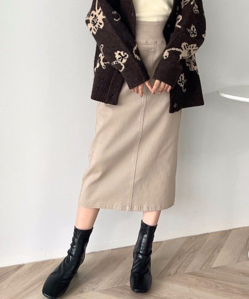 セール】ストレッチデニム&ツイル ハイウエストタイトスカート(504592803) | モーメントプラス(moment+) - d fashion セール】ストレッチデニム&ツイル ハイウエストタイトスカート(504592803) | モーメントプラス(moment+) - d fashion