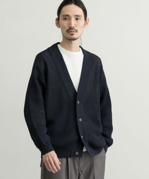 美濃和紙 両畦カーディガン