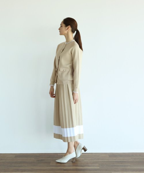 【セットアップ対応商品】Vin 【手洗い可】パールボタンカーディガン
