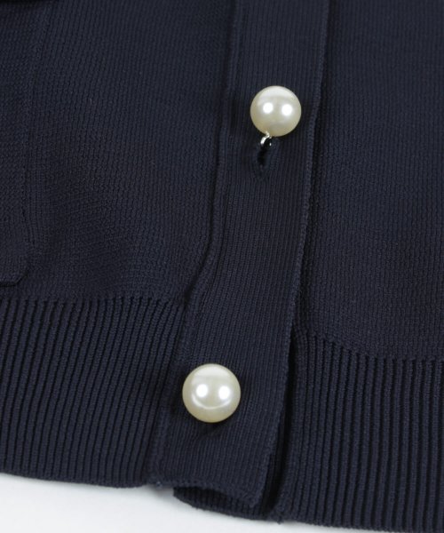 【セットアップ対応商品】Vin 【手洗い可】パールボタンカーディガン