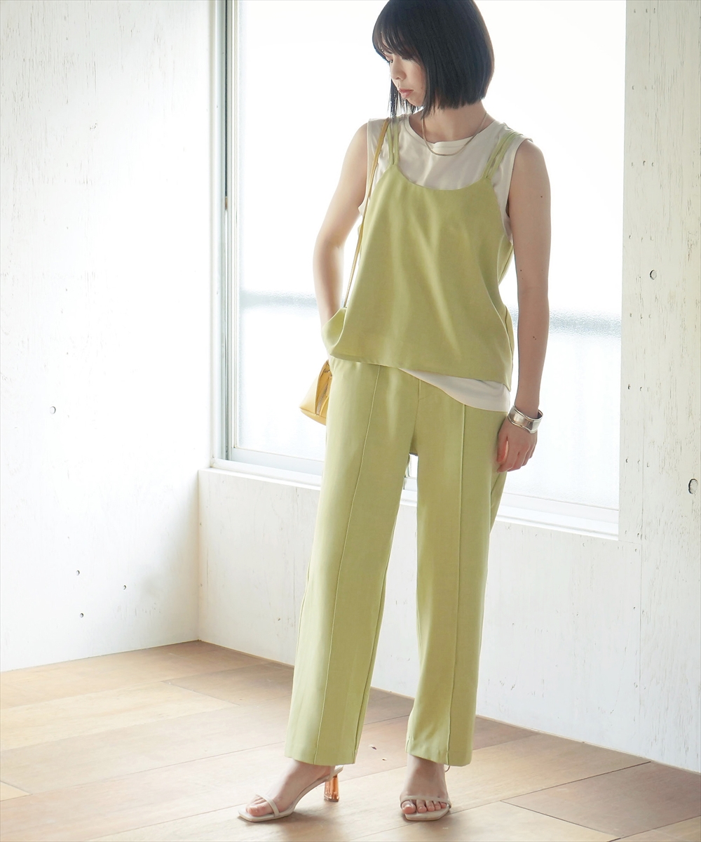 ワンピース セットアップ キャミソール グラフィック 長袖 S/XL PUFFY JACQUARD CAMI ONEPIECE/パフィージャガードキャミ