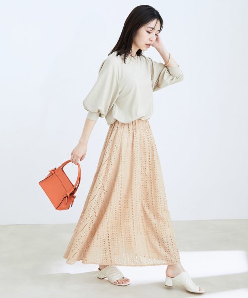 クーポン D Fashion Magaseek別注 Uvカット 洗濯機可 エンブロイダリーレースドッキングワンピース ビザビ Vis A Vis D Fashion