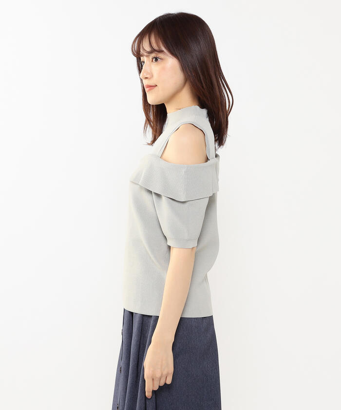 MISCH MASCH❤︎大人可愛いオフショルニット セール】ミッシュマッシュ MISCH MASCH 肩出しオフショルニット