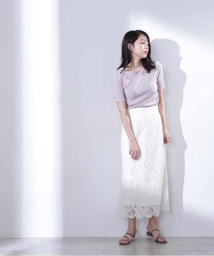 セール 50%OFF】ラッセルレーススカート(504601977) | ナチュラルビューティーベーシック(NATURAL BEAUTY BASIC)  - d fashion