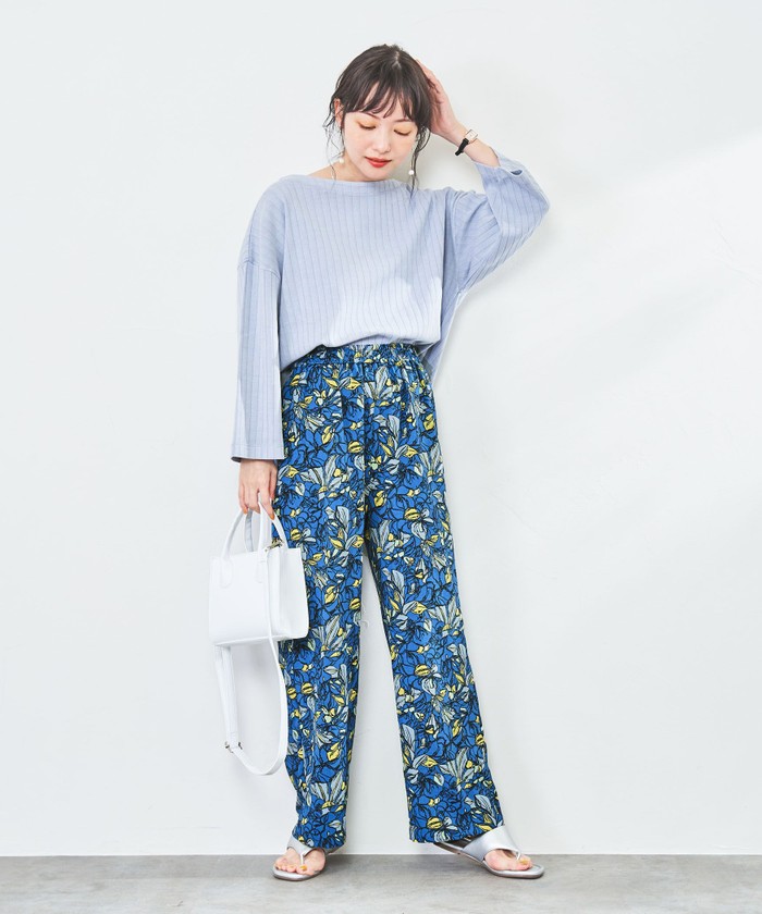 ■専用■美品 デプレ トゥモローランド 2,3万円 総柄イージーパンツ シルクリネンドビー フロントドロストイージーパンツ