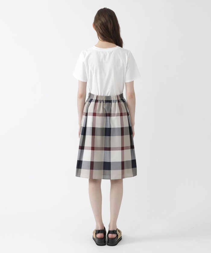 セール 20%OFF】クレストブリッジチェックエアリーブロードフレアー アウトレットの通販 今期新作ブルーレーベルクレストブリッジのスカート ロングスカート
