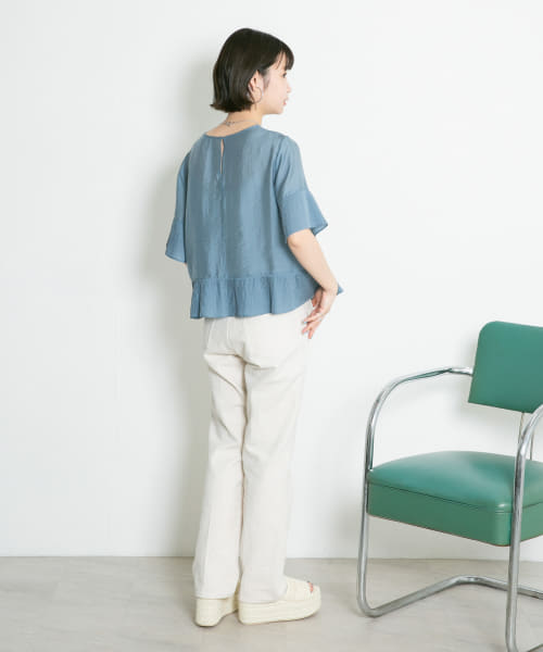 セール】『WEB/一部店舗限定』ミニプリーツ切替ブラウス
