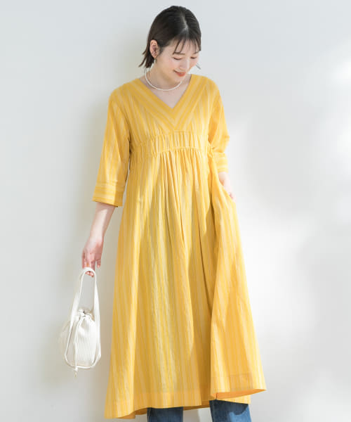 セール 20%OFF】F by ROSSO マルチストライプカフタンワンピース