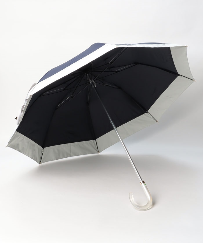 新品★ランバンオンブルー★ビジューリボン晴雨兼用 折りたたみ日傘 雨傘★ブラック ランバン オン ブルー LANVIN en Bleu LANVIN en Bleu ランバン
