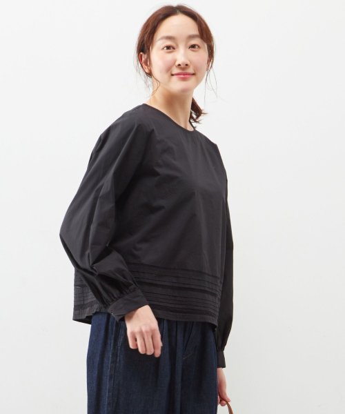 【綿100% 上品な大人のレースアイテム◎ボートネックボックスブラウス】